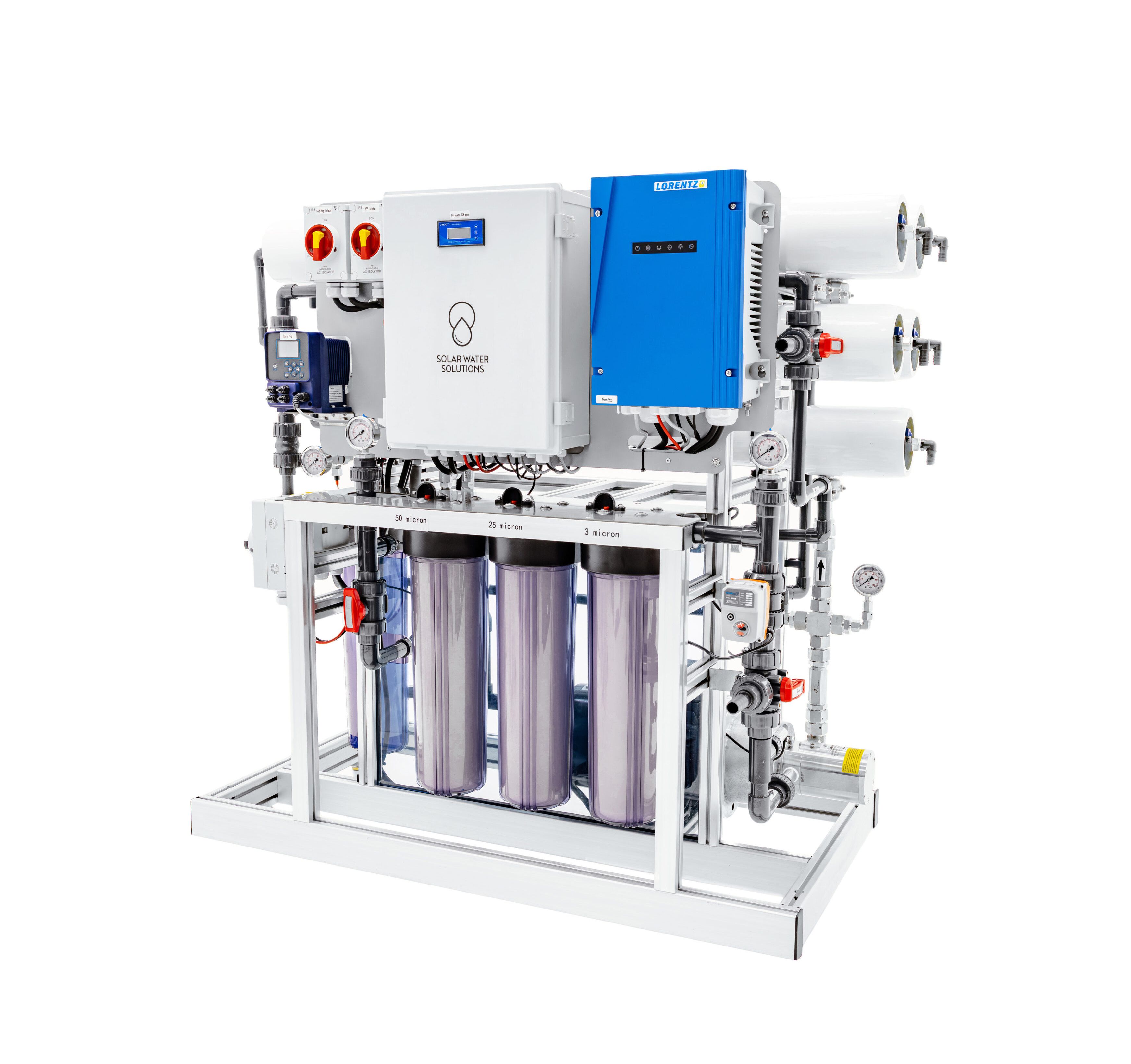 Solar reverse osmosis water treatment unit